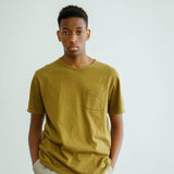 Recycle Organic Cotton Tea Leaves Dye Pocket Tee | リサイクルオーガニックコットン 茶葉染めポケットTシャツ | ボタニカルダイ | 草木染め