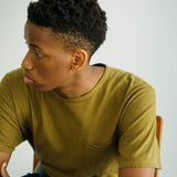 Recycle Organic Cotton Tea Leaves Dye Pocket Tee | リサイクルオーガニックコットン 茶葉染めポケットTシャツ | ボタニカルダイ | 草木染め