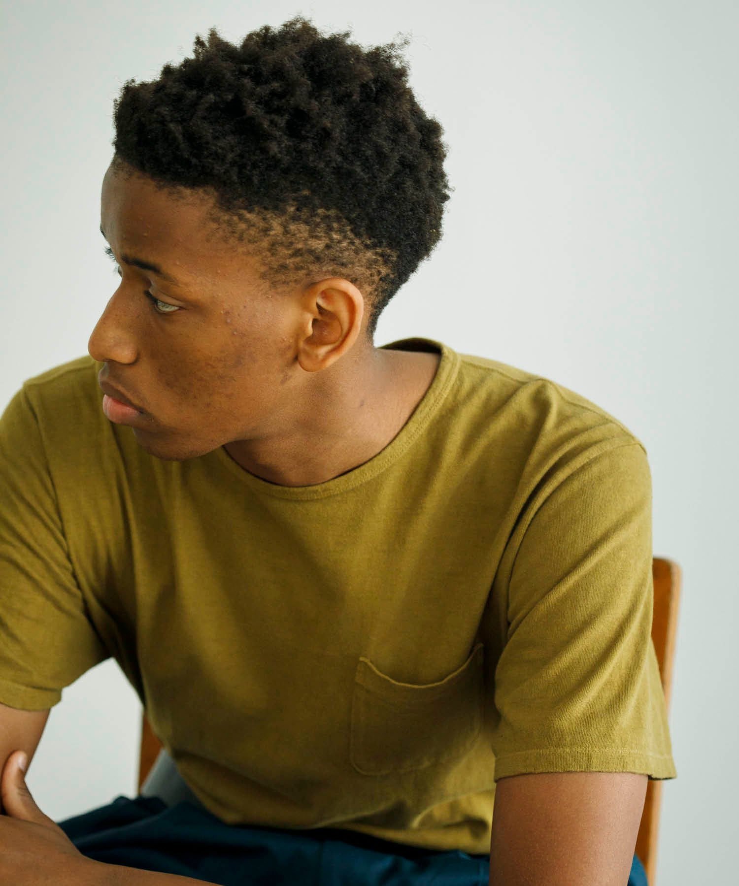 Recycle Organic Cotton Tea Leaves Dye Pocket Tee | リサイクルオーガニックコットン 茶葉染めポケットTシャツ | ボタニカルダイ | 草木染め