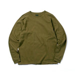 Recycle Organic Cotton Tea Leaves Dye Raglan Sleeve | リサイクルオーガニックコットン茶葉染めラグランスリーブ | 吊り編み | 草木染め