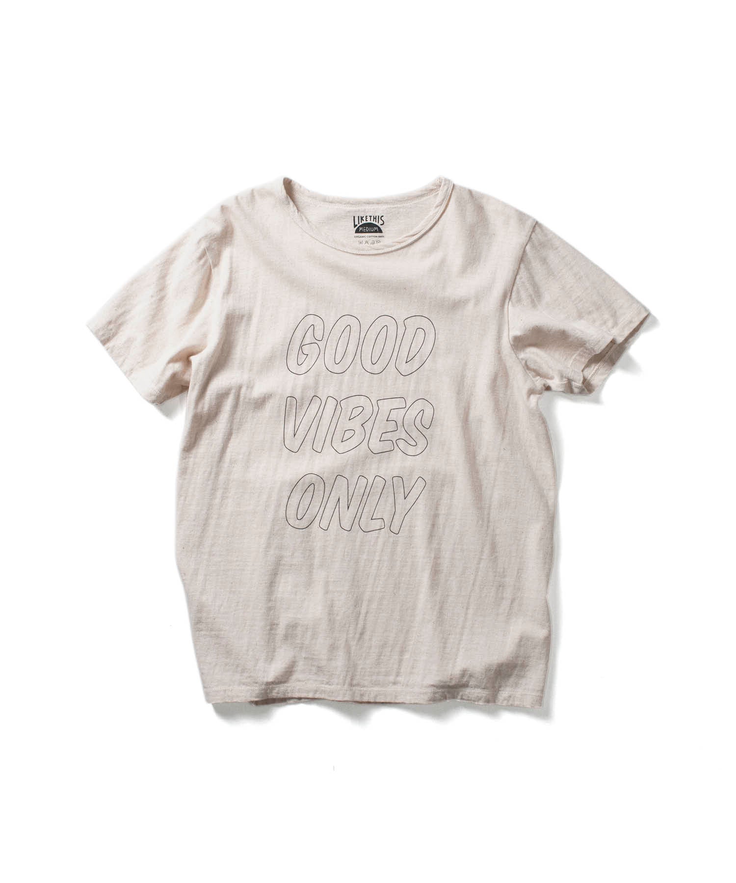Recycle Organic Cotton Tee - Good Vibes Only | リサイクルオーガニックコットンTシャツ - グッド・バイブス・オンリー