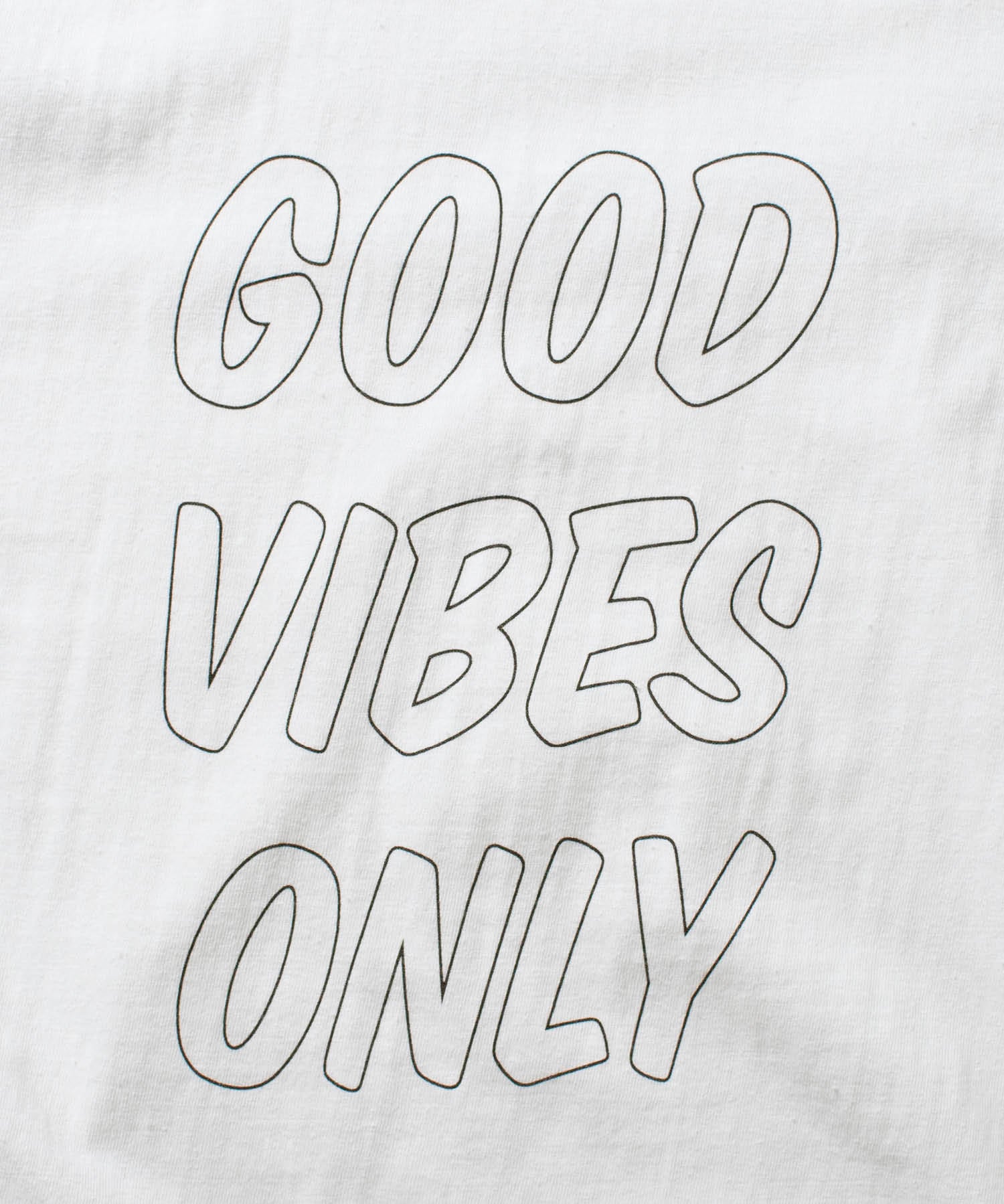 Recycle Organic Cotton Tee - Good Vibes Only | リサイクルオーガニックコットンTシャツ - グッド・バイブス・オンリー