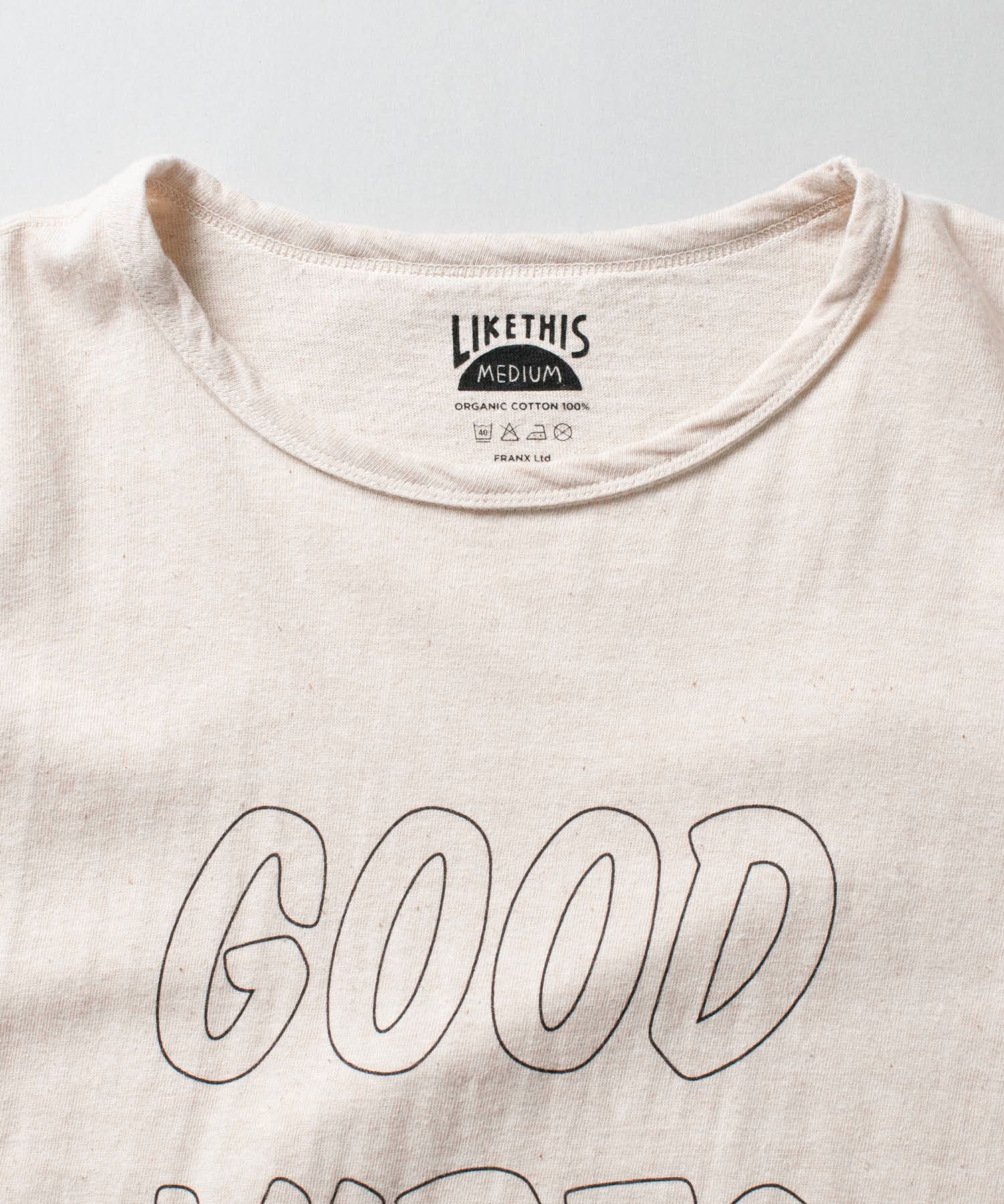 Recycle Organic Cotton Tee - Good Vibes Only | リサイクルオーガニックコットンTシャツ - グッド・バイブス・オンリー