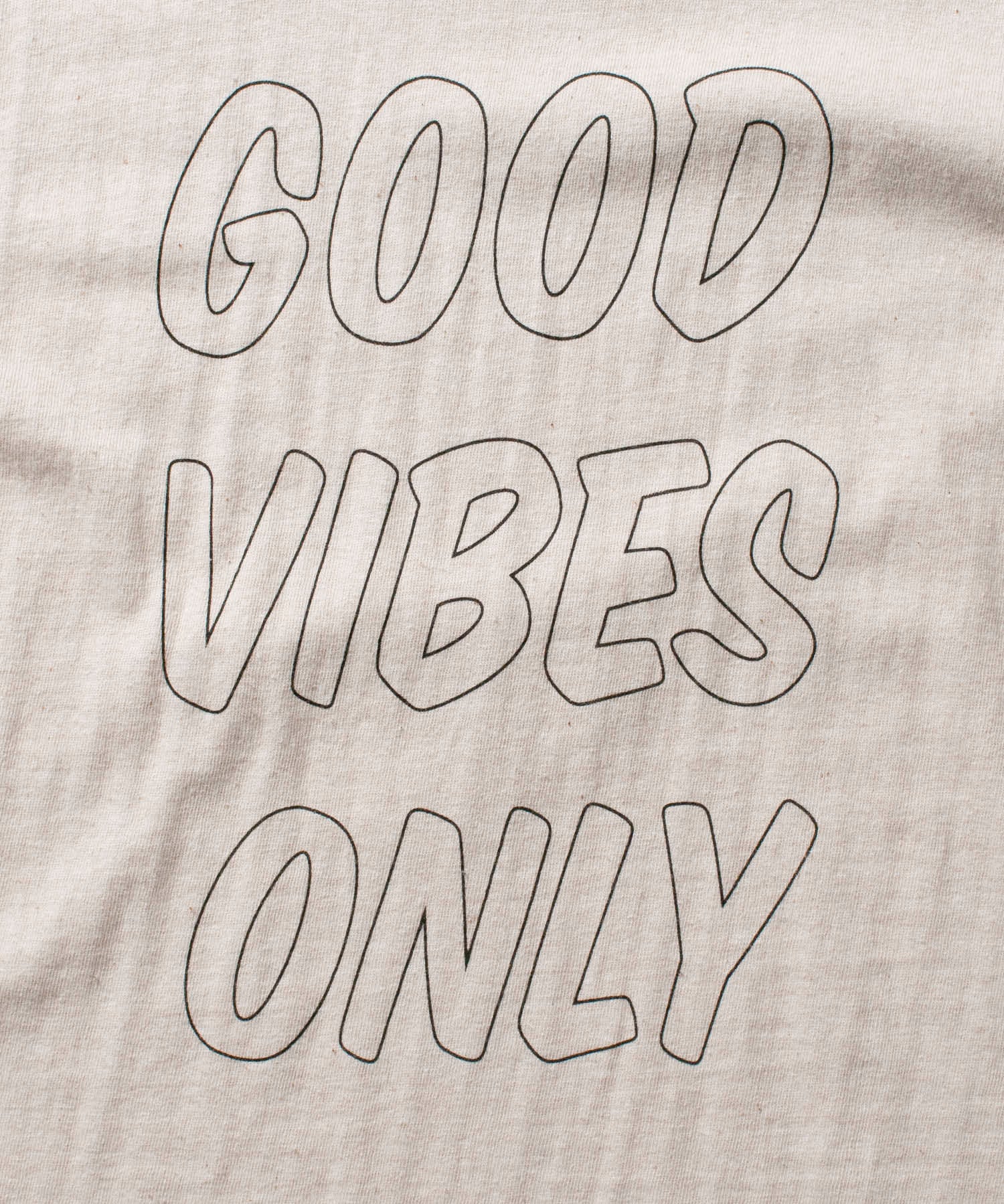 Recycle Organic Cotton Tee - Good Vibes Only | リサイクルオーガニックコットンTシャツ - グッド・バイブス・オンリー