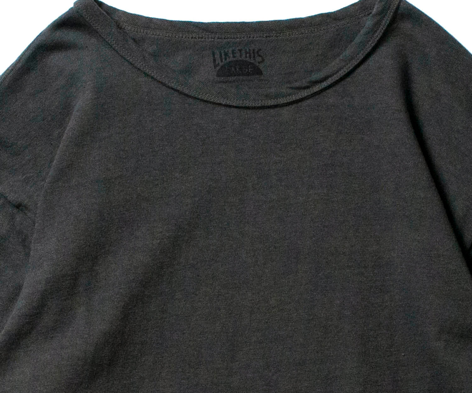 Recycle Organic Cotton Bamboo Charcoal Dye 4/5 Sleeve | LIKE THIS SHOP