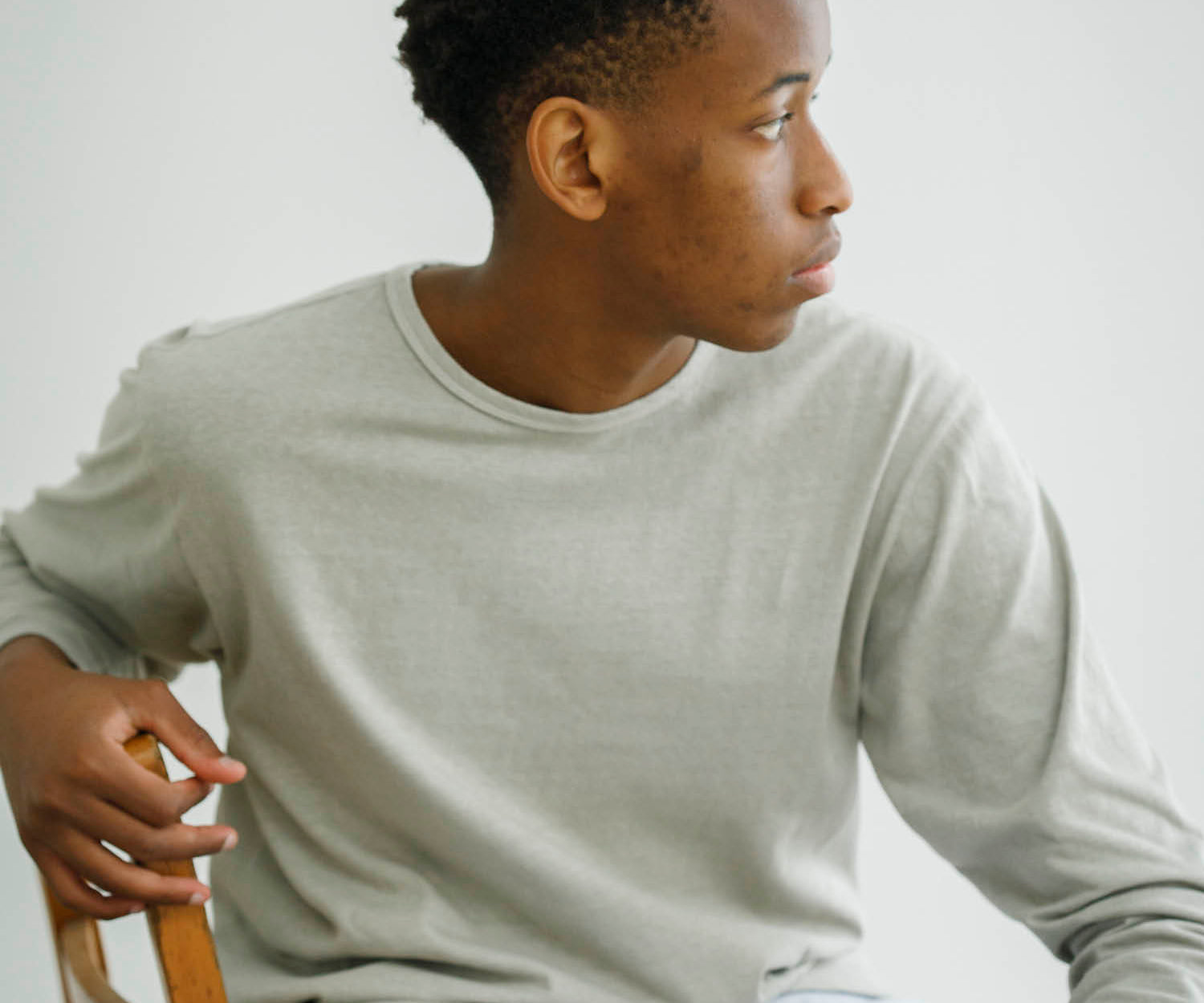 Recycle Organic Cotton Bamboo Charcoal Dye Long Sleeve | LIKE THIS SHOP