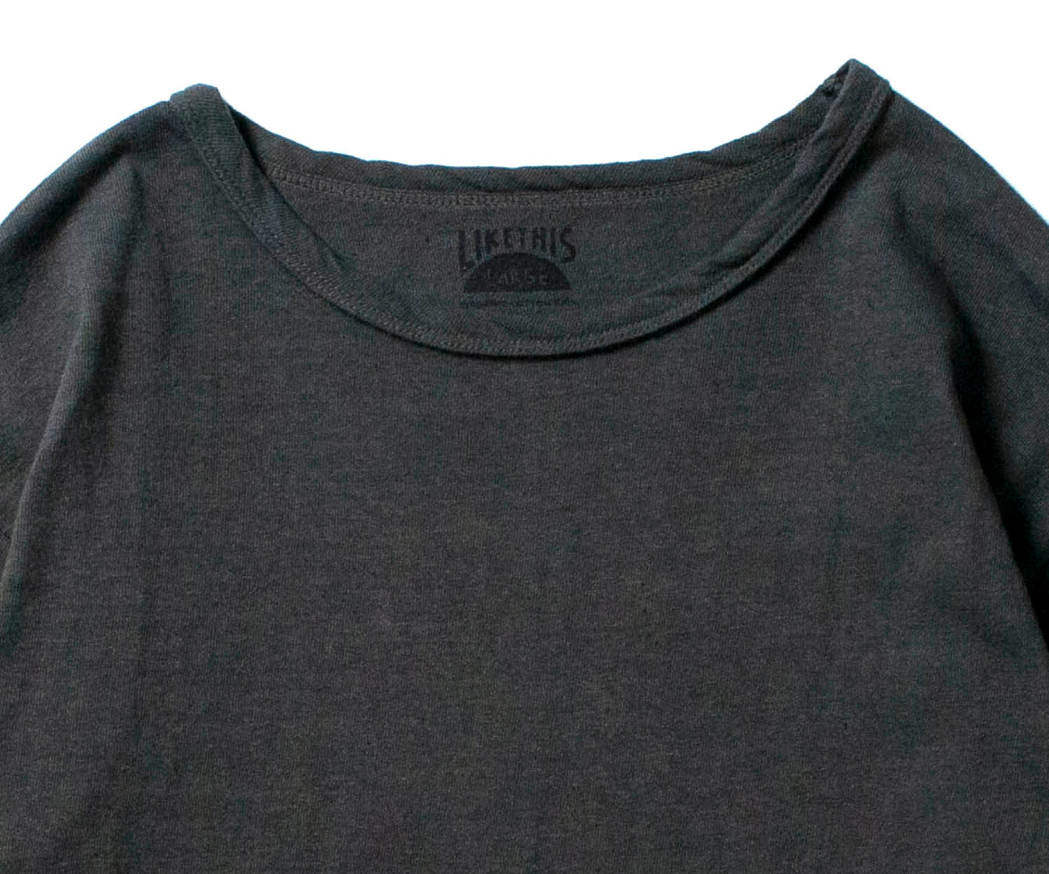 Recycle Organic Cotton Bamboo Charcoal Dye Long Sleeve | LIKE THIS SHOP