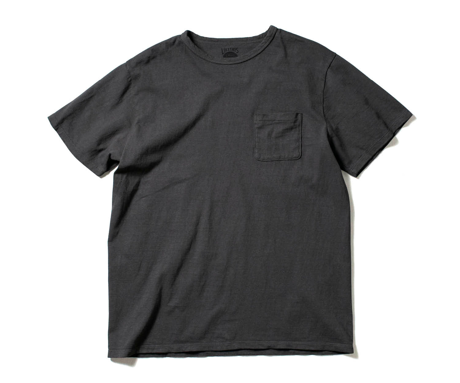 Recycle Organic Cotton Bamboo Charcoal Dye Pocket Tee | LIKE THIS SHOP