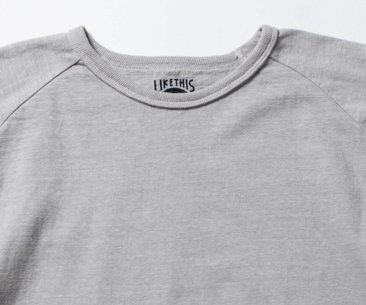 Recycle Organic Cotton Bamboo Charcoal Dye Raglan Sleeve | LIKE THIS SHOP