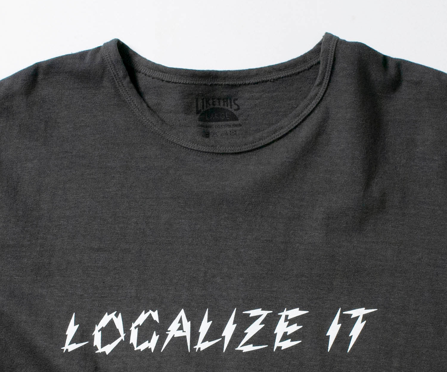Recycle Organic Cotton Bamboo Charcoal Dye Tee - Localize It | LIKE THIS SHOP