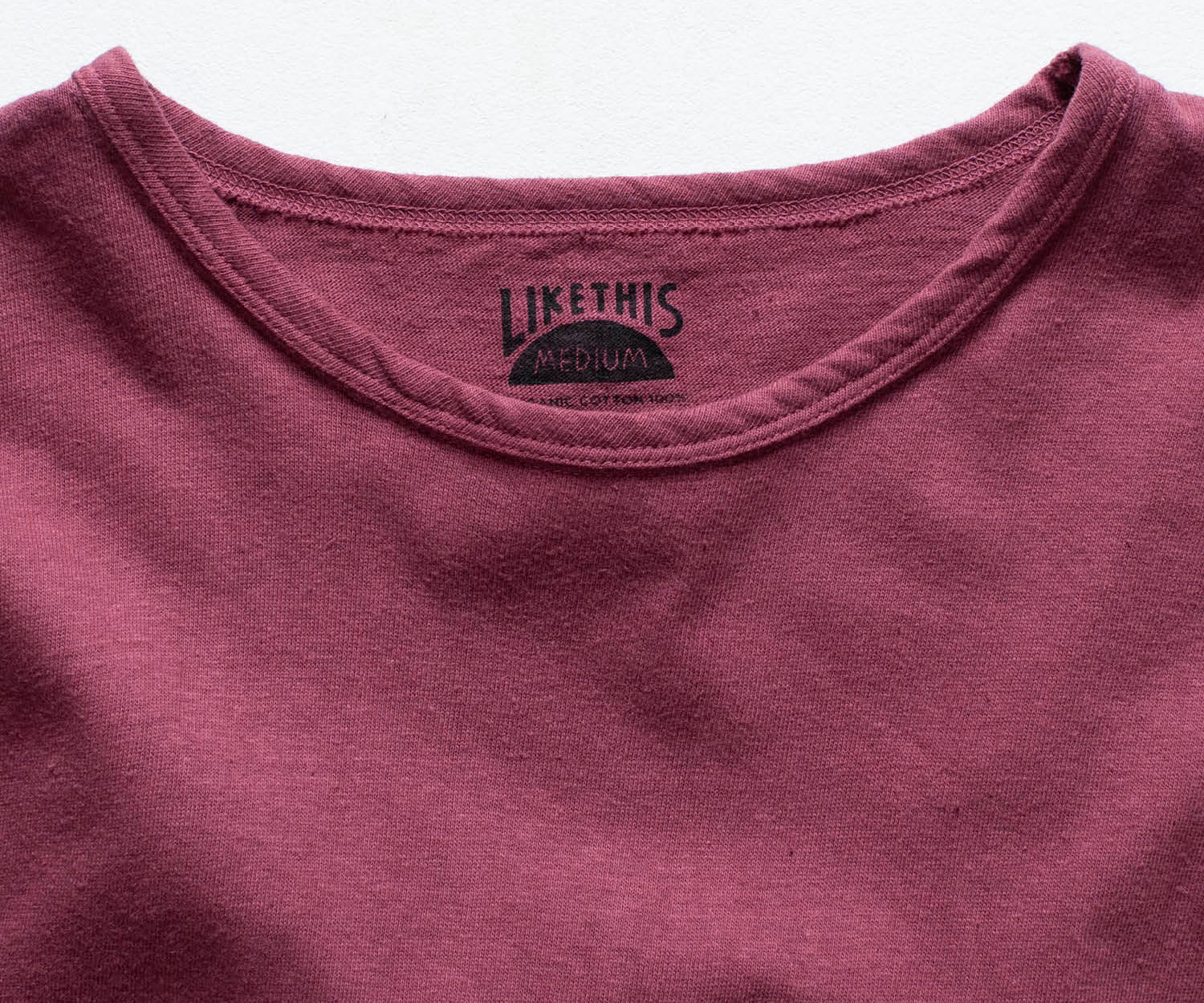 Recycle Organic Cotton Bayberry Dye 4/5 Sleeve | LIKE THIS SHOP