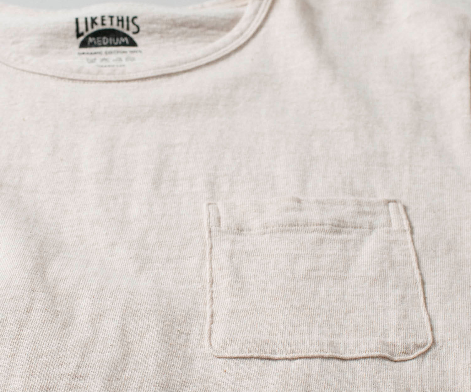 Recycle Organic Cotton Pocket Tee | LIKE THIS SHOP