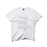 Recycle Organic Cotton Tee - Good Vibes Only | リサイクルオーガニックコットンTシャツ - グッド・バイブス・オンリー | HIROSHI MURAKAMI